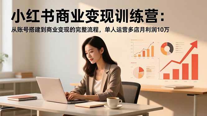 (11.29)小红书商业变现训练营：从账号搭建到商业变现的完整流程，单人运营多店月利润10万