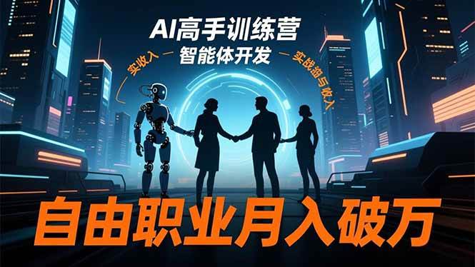 (11.19)AI高手训练营3.0，ChatGPT，Midjourney，智能体开发，自由职业月入破万